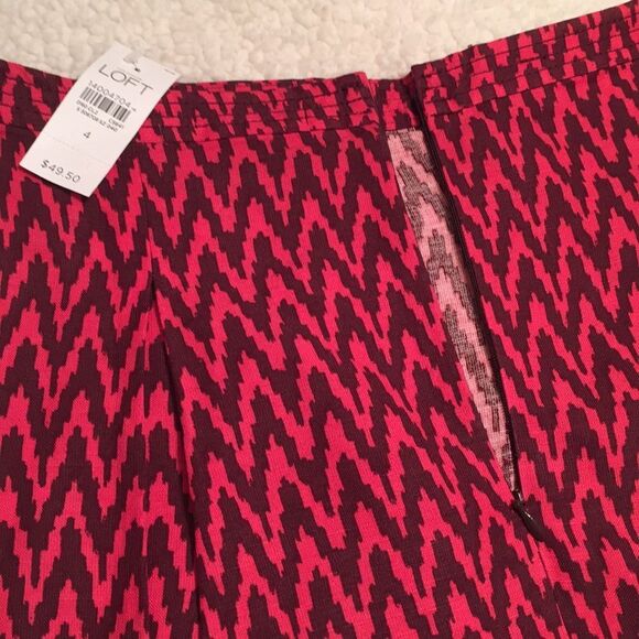 Ann Taylor Loft Aztec Print Linen Rayon Skirt Sz $ - Picture 4 of 8